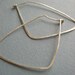 Hammered Hoops - Silver, Triangular 