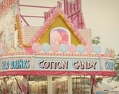 Cotton Candy 8x10 Fint Art Print Carnival Dreamy Pink Aqua Blue Summer Feminine Whimsical Nursery Baby Decor