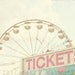 Ticket Booth Large Print 10x13 Carnival Ferris Wheel Dreamy Pink Aqua Blue Feminine Nursery Baby Decor Photograph