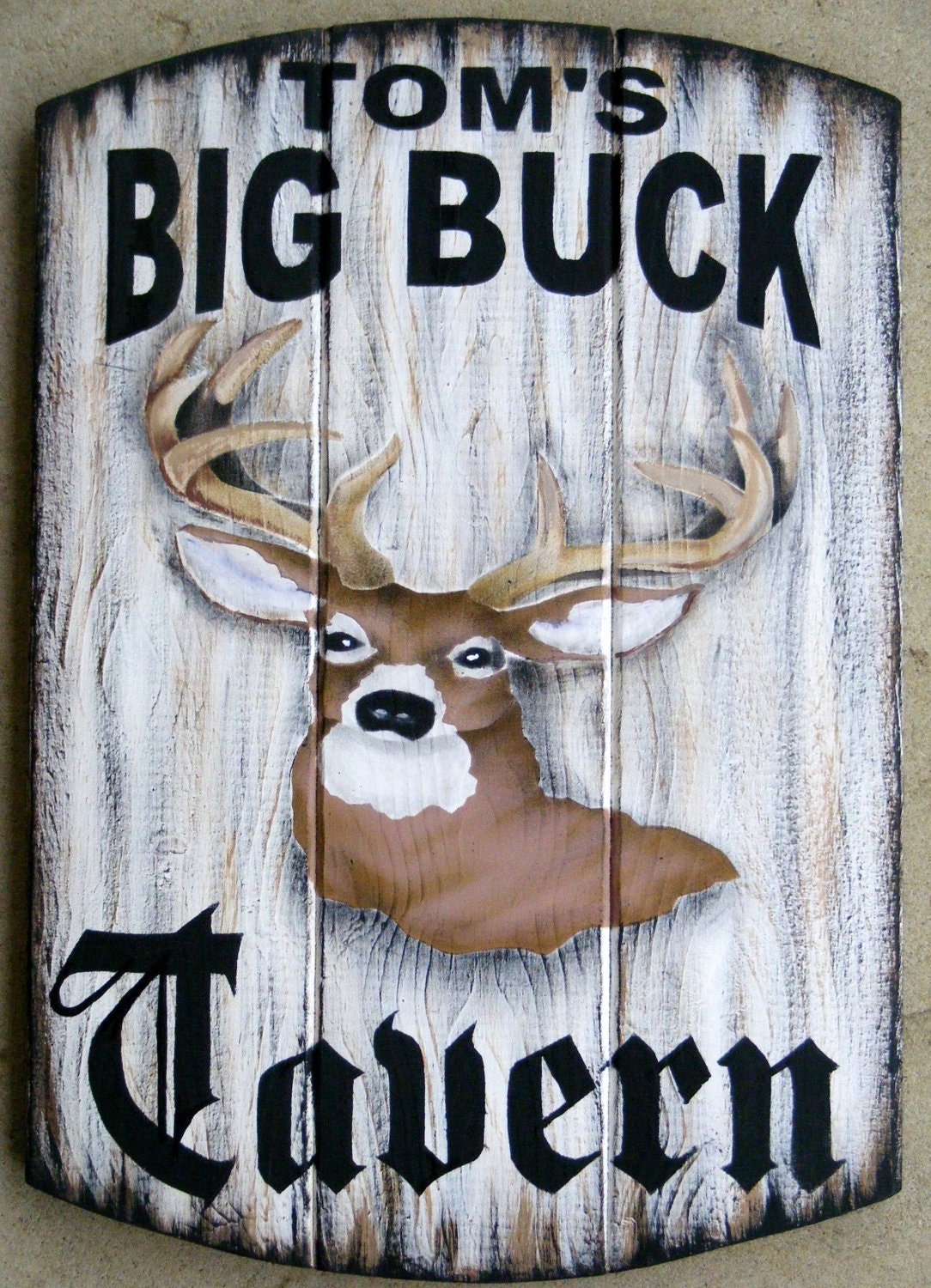 Hunters Bar Sign - Personalized with your Name- Big Buck Tavern Sign