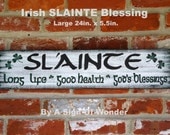 Irish Slainte Plaque, Irish Sign, Gaelic Toast for Good Health,-Celtic