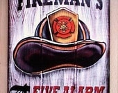 Firemans Tavern Sign, Firefighter Pub Sign-Fire Dept Bar Sign for that volunteer in your Family