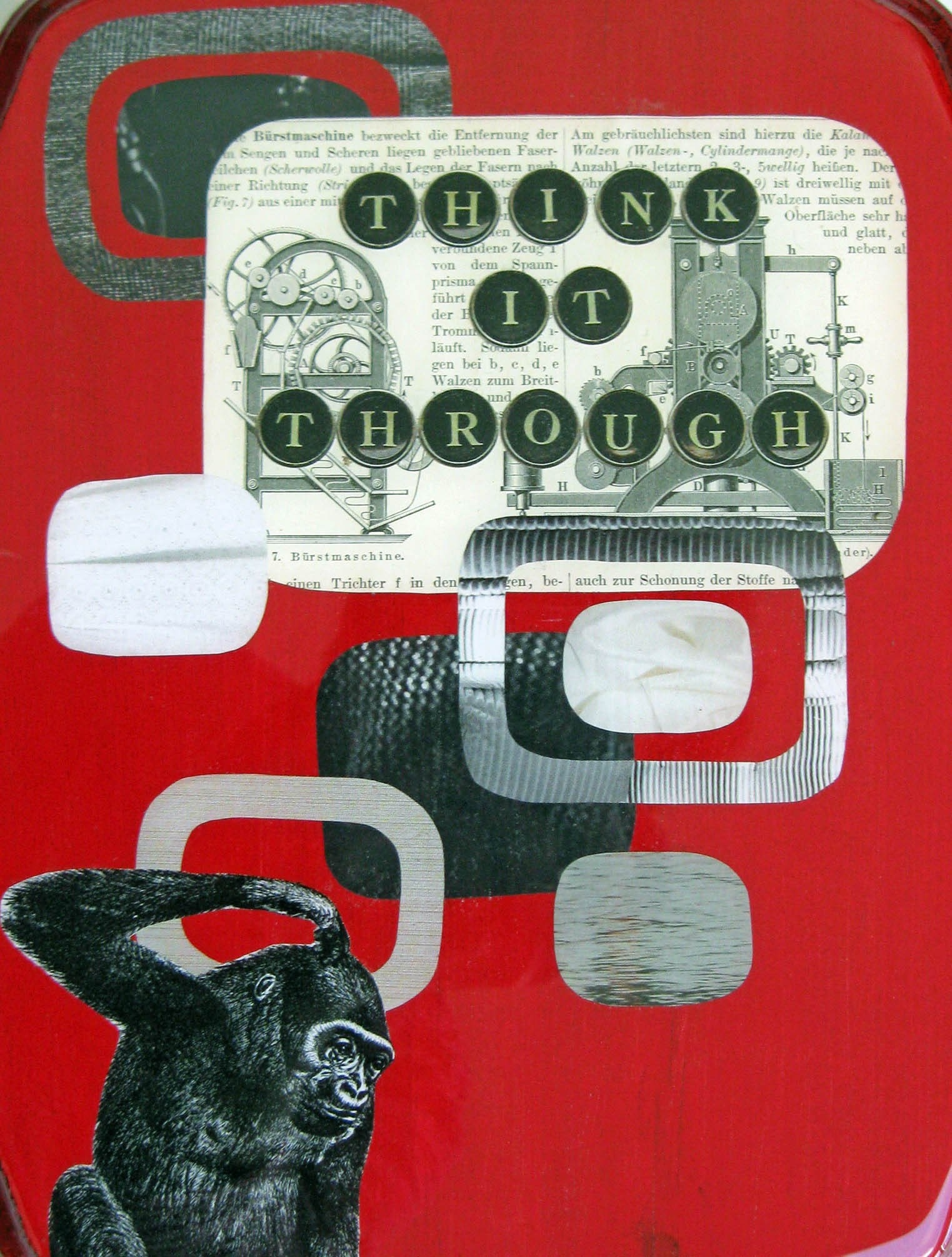 SALE Think It Through Victorian Scrap Collage