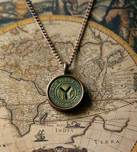 New York City subway Token necklace
