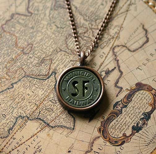 San Francisco transit Token necklace