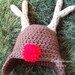 newborn hat christmas photography prop rudolf the red nose reindeer