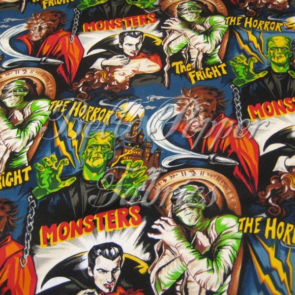 Robert Kaufman Horror Movie Fabric 1 yard