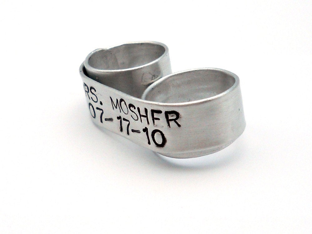 Alternative Wedding Ring - Rock and Roll Bride Two Finger Ring