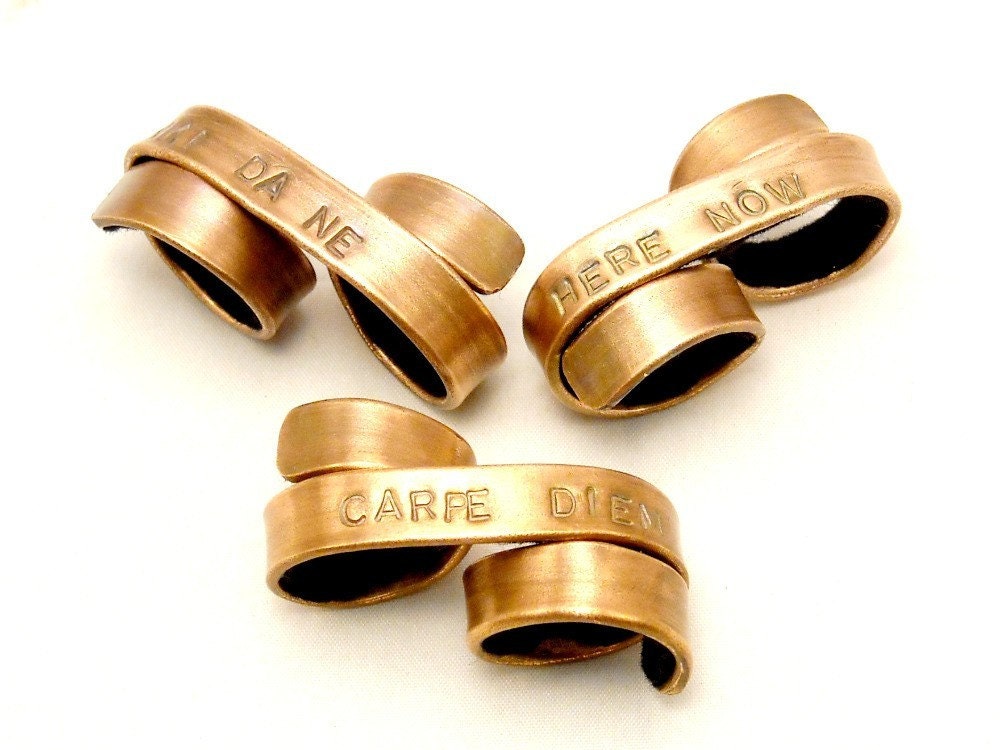 The Original Custom Double Banner Ring - Personalized Dad, Personalized Jewelry