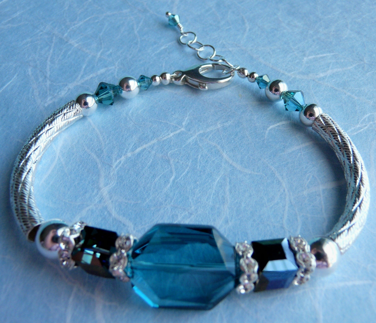 SALE - TAKE 50% OFF - Hollywood Nights - Sterling Silver and Crystal Bracelet