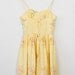 Yellow Gingham Floral Print Full Skirt Dress