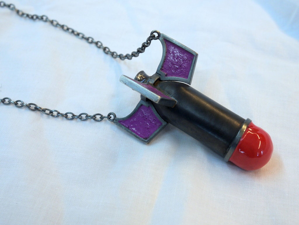 H-Bomb Girls - Missile Pendant made from recycled CO2 Cylinder