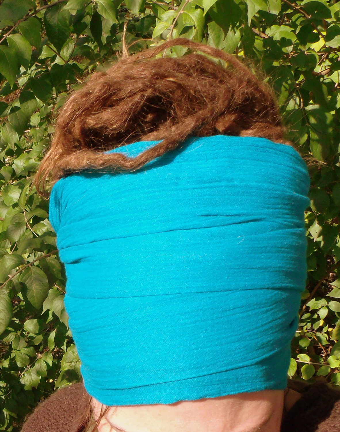 Island Breeze Teal Gauze Goddess Wrap or Man Wrap - Hair Scarf - Hair Wrap - Neck Tie - Sash