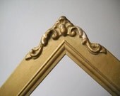 Antique Gesso Wood Frame - Shabby Chic Wall Hanging - Gold Victorian