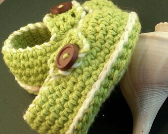 Crochet Pattern 2  Baby Booties Button Loafers PDF