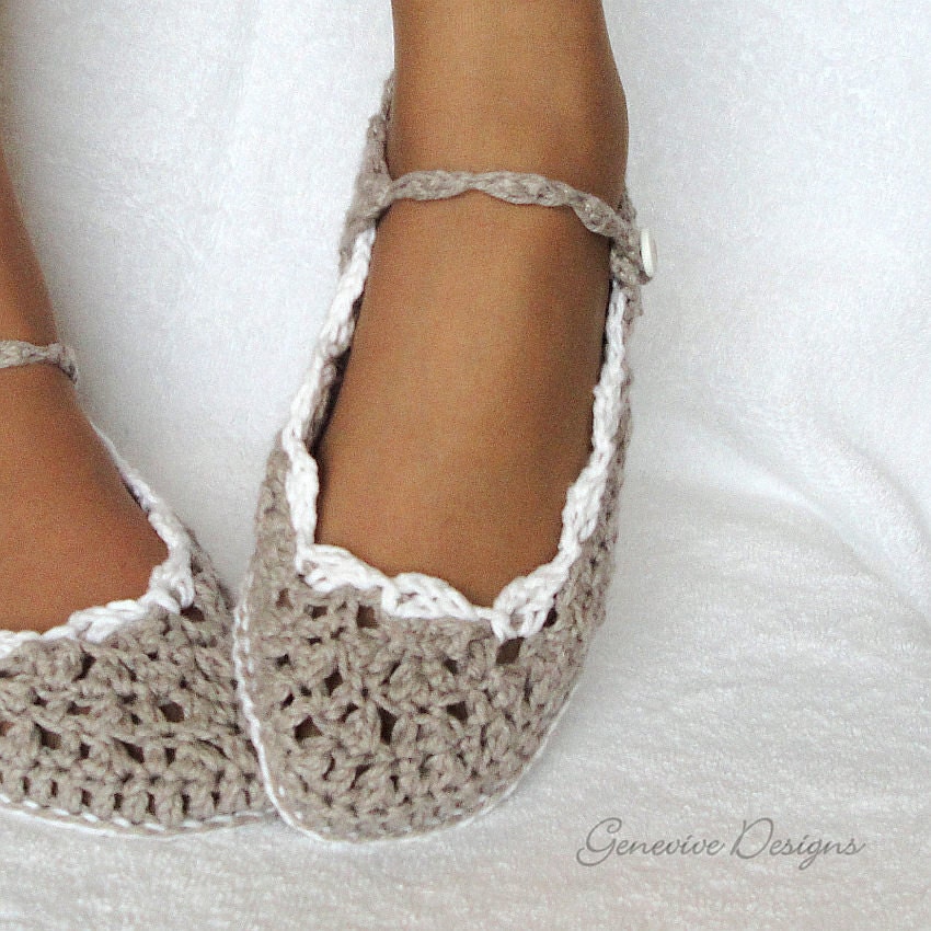 Slippers Crochet Pattern Women and Kids Skinny Flats Slippers PDF 21