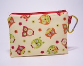 Owls Carabiner Coin Purse