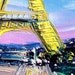 Eiffel IX - 11x14 impasto Paris cityscape original oil painting by Aja
