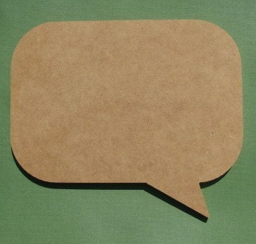 12 inch THOUGHT BUBBLE unfinished MDF shape