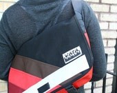 Petite Diagonal Striped Messenger Bag