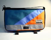 Petite Messenger Bag w/ Diagonal Stripes