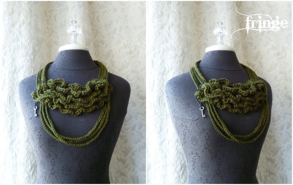 Bustle Collar - Wild West Series. Wearable Fiber Art.