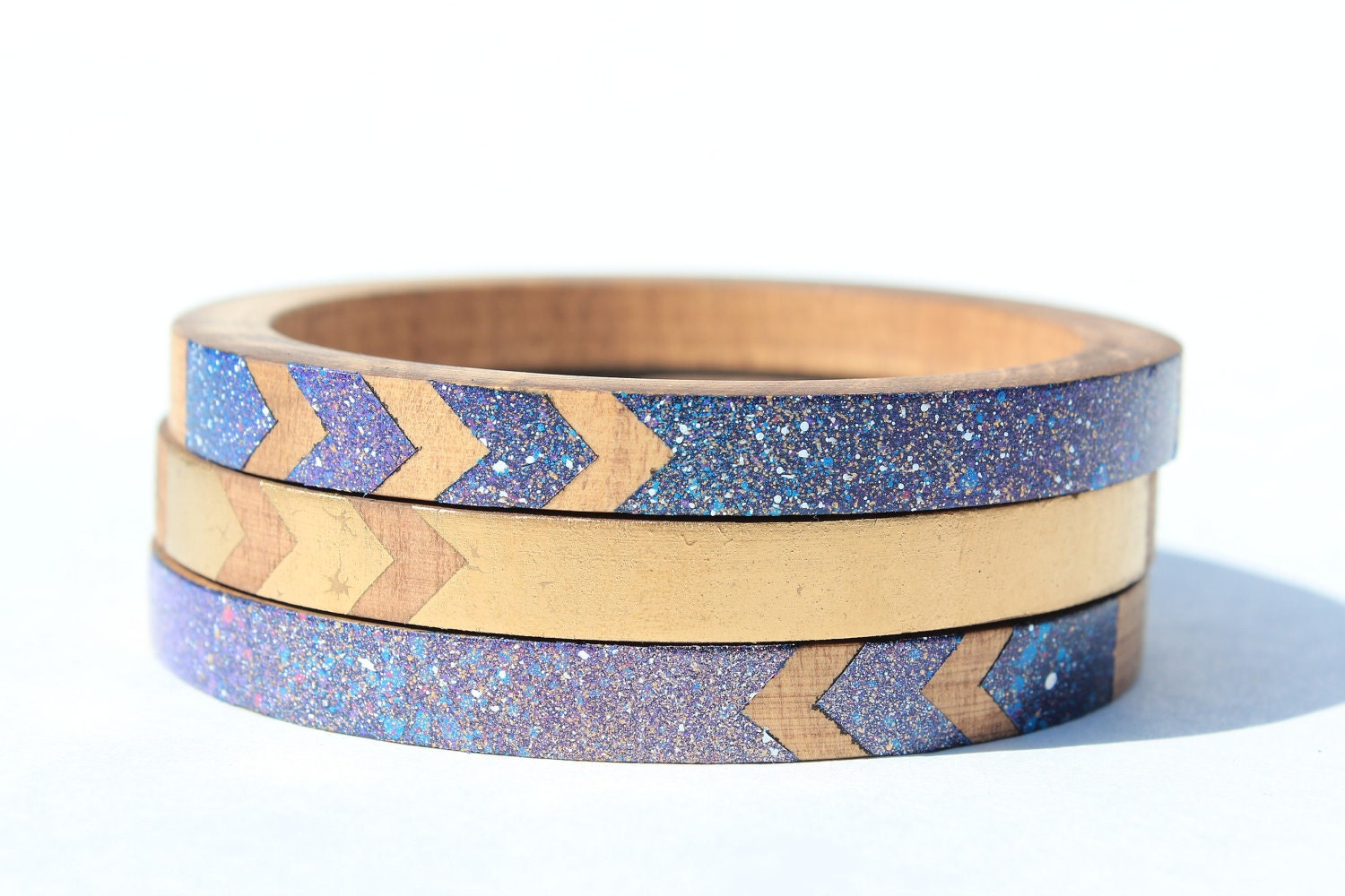 Set of Skinny Bangles- Bat for Lashes.-XS-XL