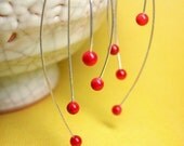 3D Mobile Earrings - coral