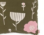 Cushion cover 50x50cm - Wild Flowers, in Strawberry Humbug