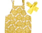 Pinny Apron - Flower Fields, in Goldenrod