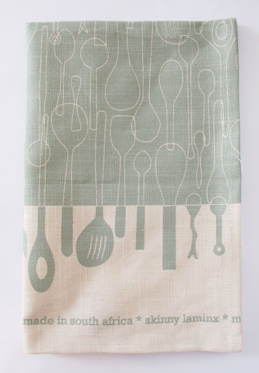 Tea towel - Borrowed Spoons in stainless steel