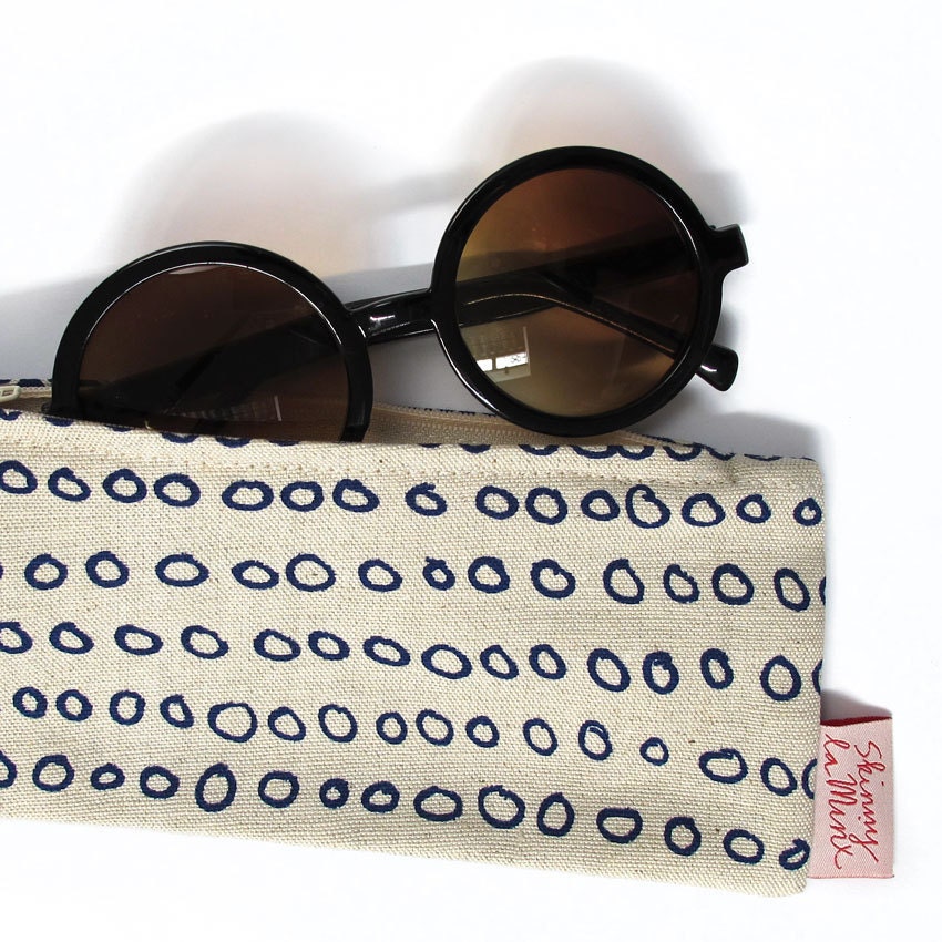 Pencil Bag - Abacus, in Inky Blue