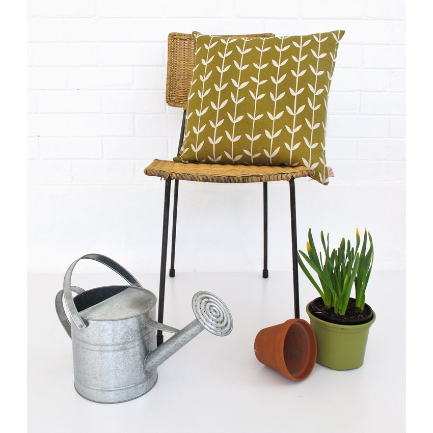 Cushion cover 50x50cm - Solid Orla, in Olive