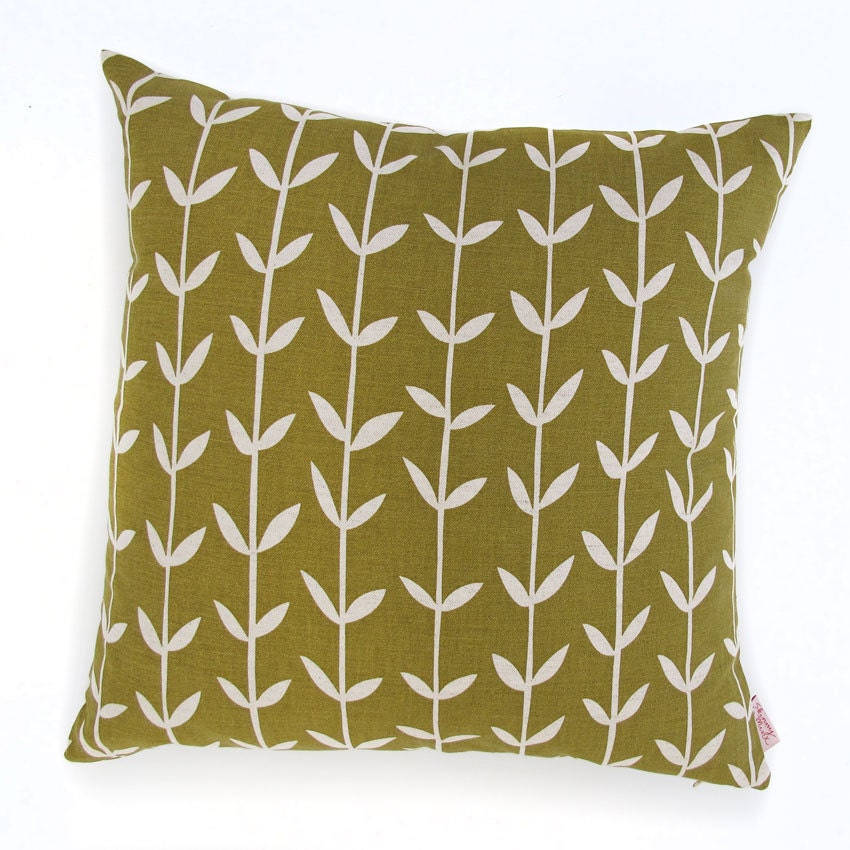 Cushion cover 50x50cm - Solid Orla, in Olive