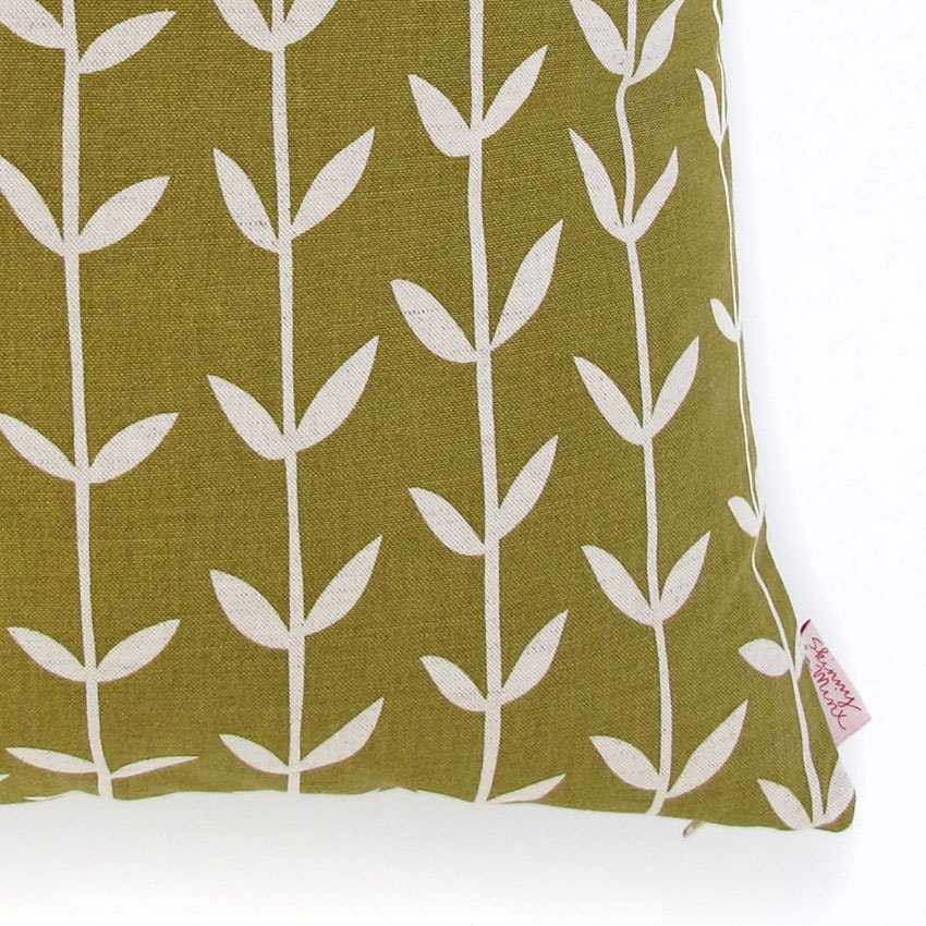 Cushion cover 50x50cm - Solid Orla, in Olive