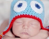 Baby Photography Prop  Blue, Red and Yellow Newborn Monster Hat
