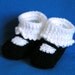 MaryJane Baby Booties in Black Size  3-6 months