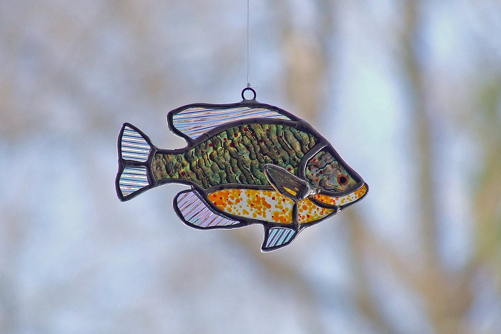 Stained Glass Pumpkin Seed Sunfish