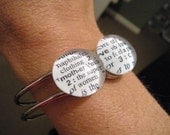 YOU CHOOSE 2 WORDS Glass Marble Dictionary Definition Word Hinge Cuff Bracelet Mother Love