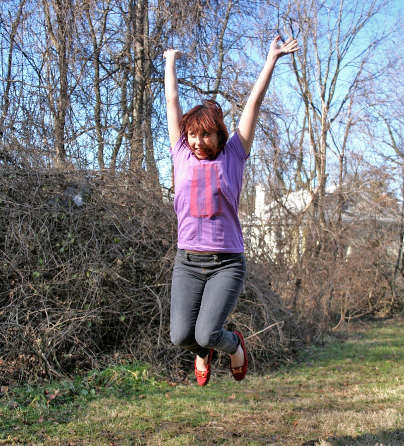 Carrotcake Twinsicle: Screenprinted T-Shirt, ORCHID, Medium