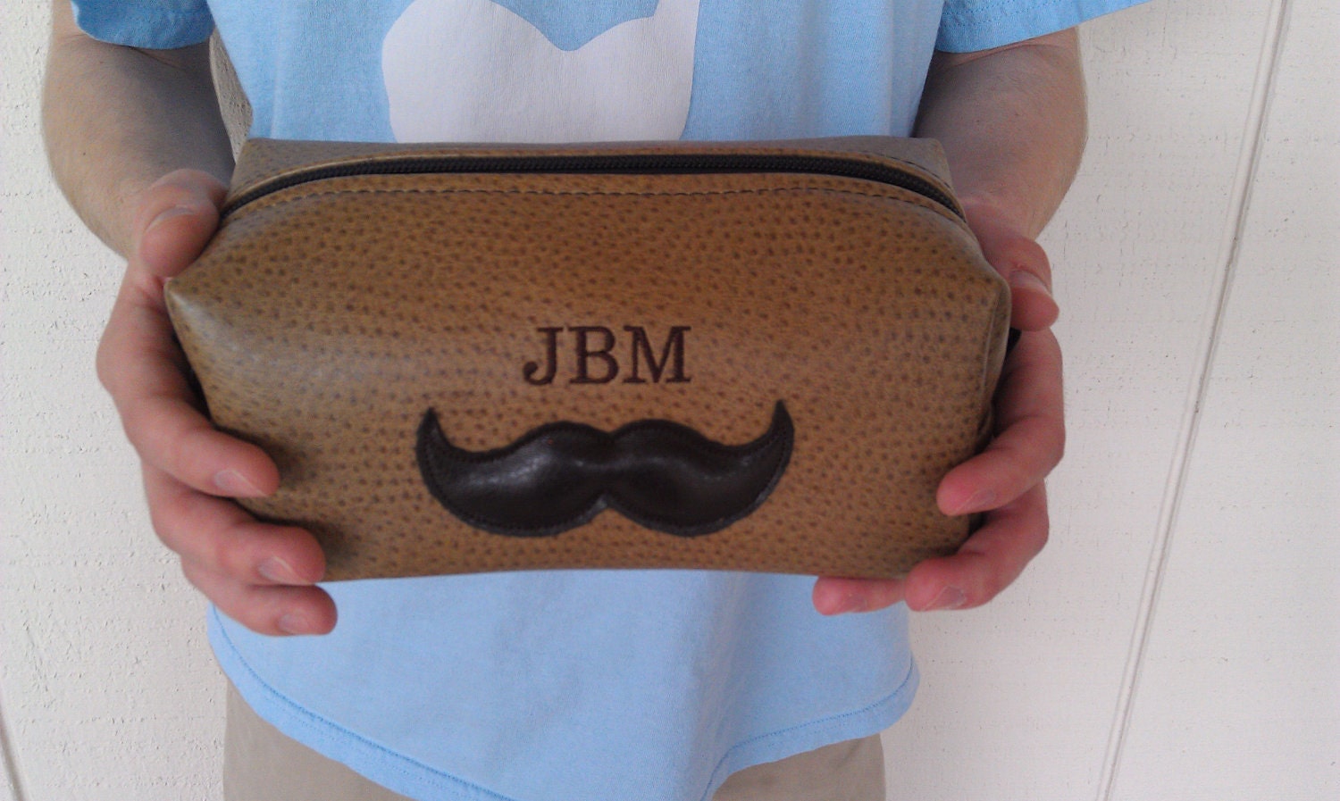 Personalized Wedding Mustache Dopp Bag Toiletry Bag for Groomsmen Gifts Felix Street Gifts