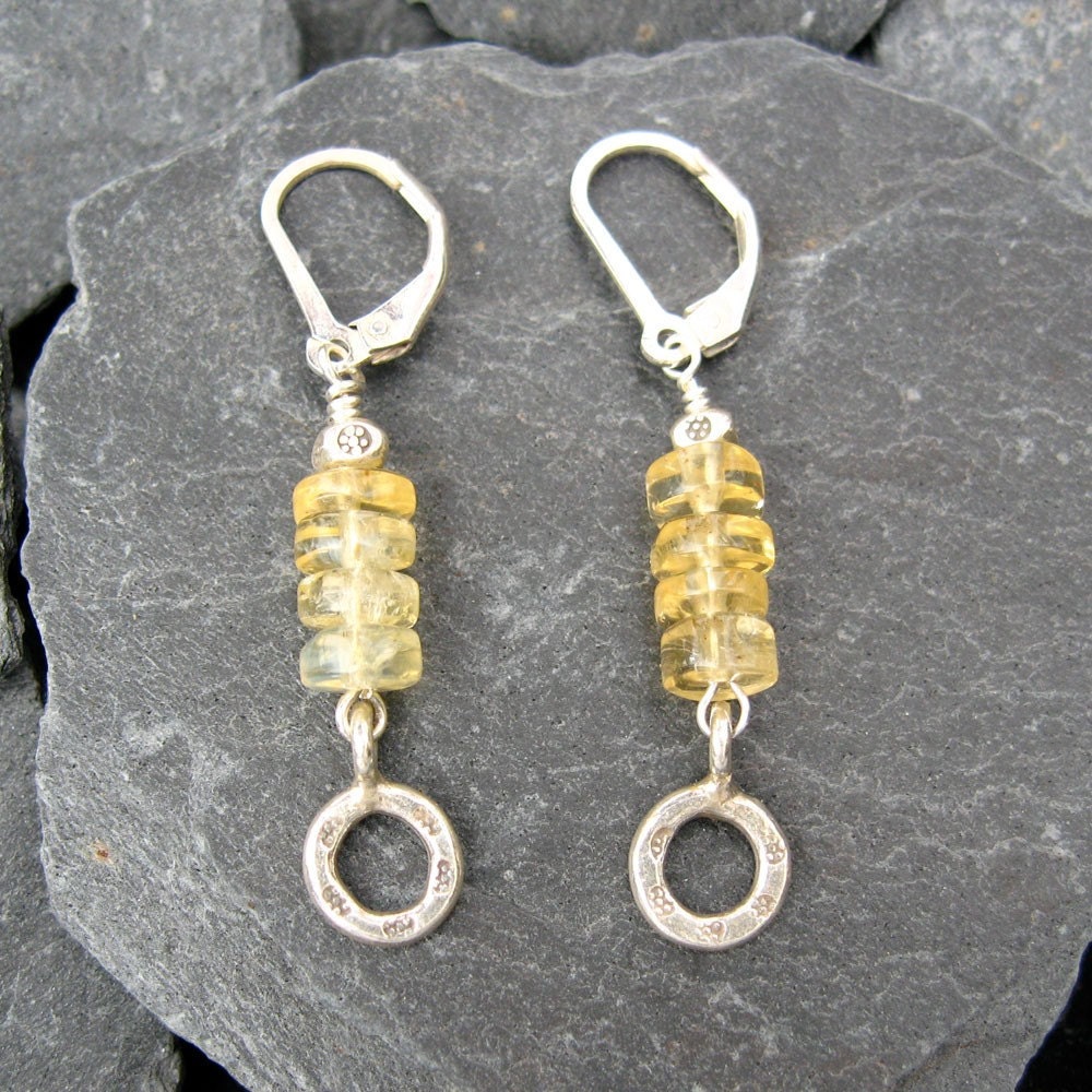 Citrine Stacked Earrings