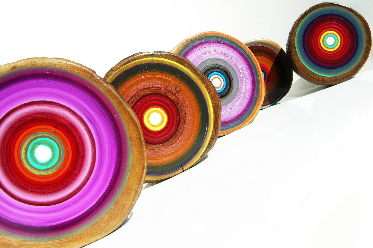 Colorful well made art meant to be passed down for generations Set of 5