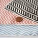 Blue Chevron Print Dolls House Rug - 12th Scale - Choice of colours