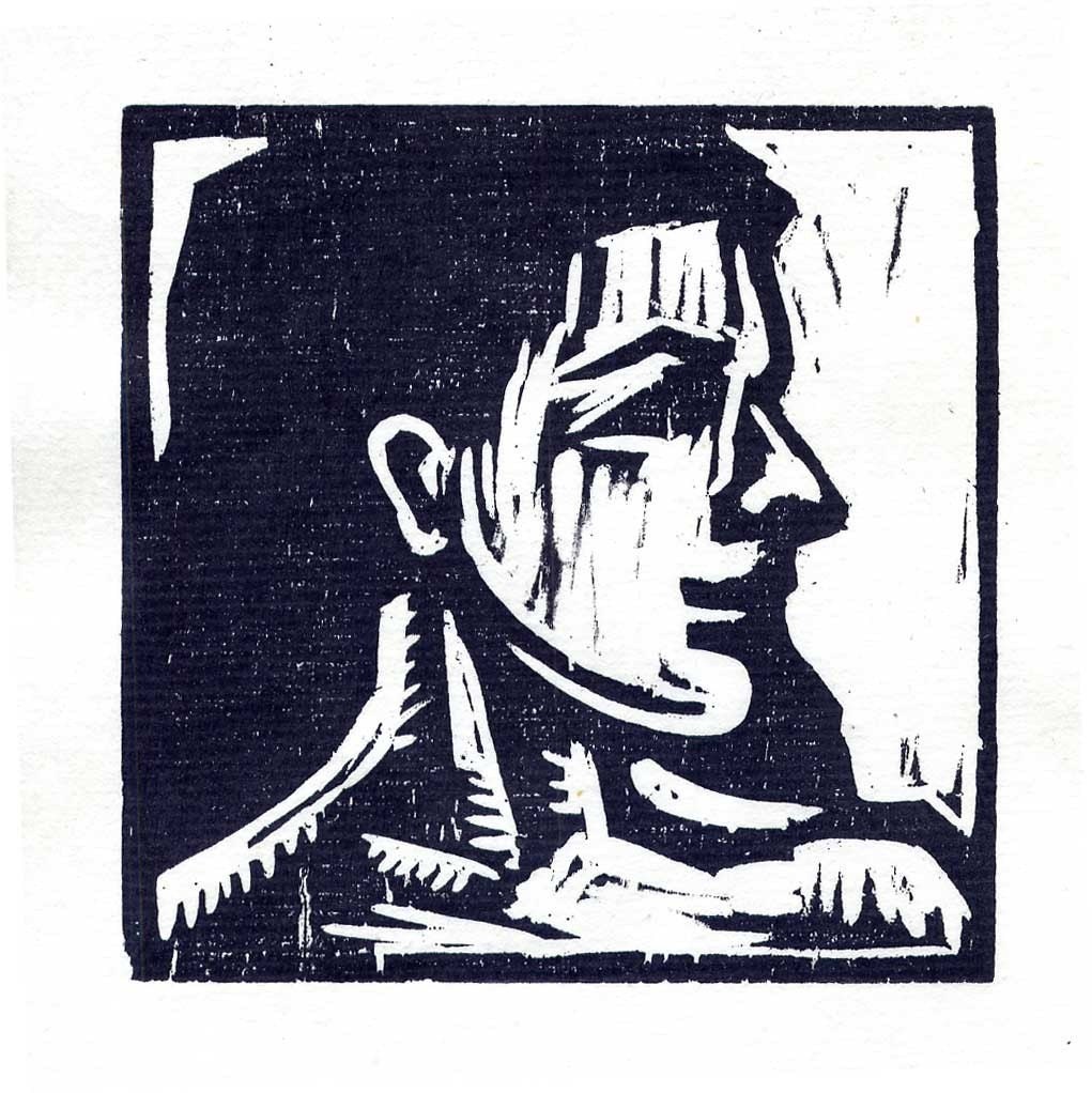 Head of a Woman Original Woodcut