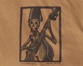 Skeleton Calavera Bassist Tshirt  XS, S, M, L, XL, XXL
