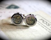 Free Shipping in US and Canada Authentic Vintage Map Cufflinks