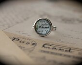 Miami Authentic Vintage Map Ring