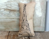 Eiffel Tower -  Burlap Doorstop