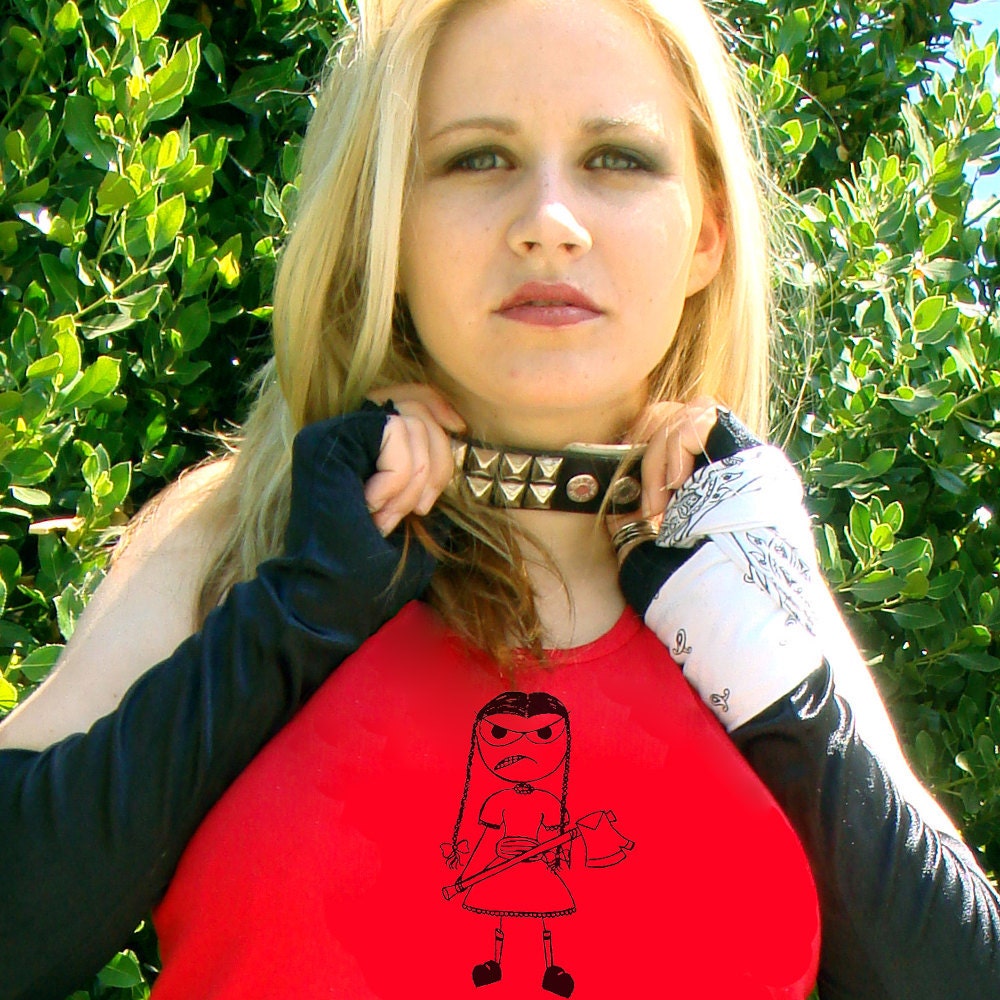Angry Axe Girl T - Lizzie Borden Horror Shirt